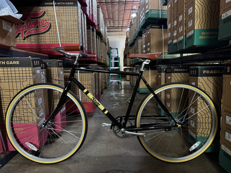 product #1222 - City Bike | 3-Speed Black & Tan (Size Medium - 53cm, Fair Condition)