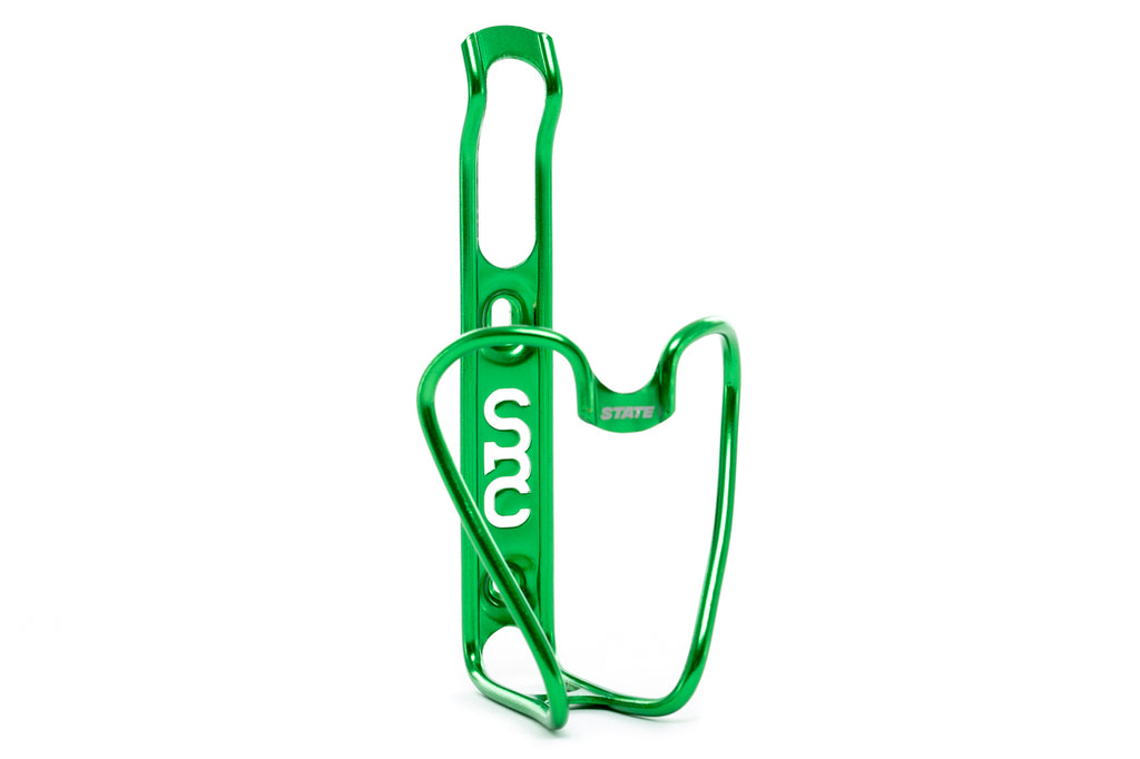 State Bicycle Co. Monogram 6061 Aluminum Anodized Bottle Cage - Green
