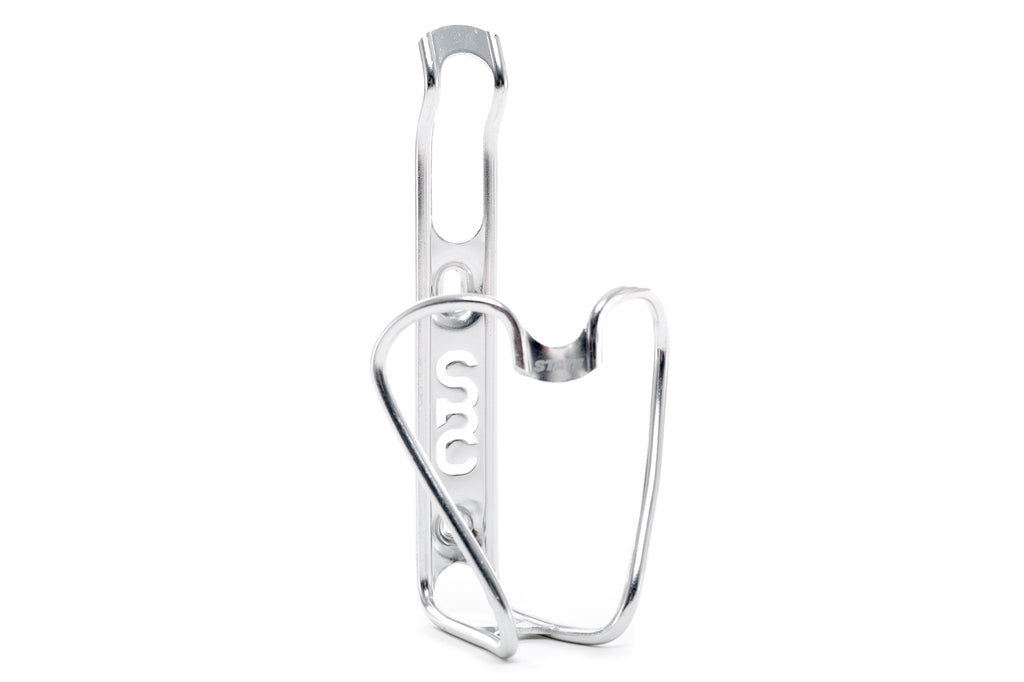 State Bicycle Co. Monogram 6061 Aluminum Anodized Bottle Cage - Silver